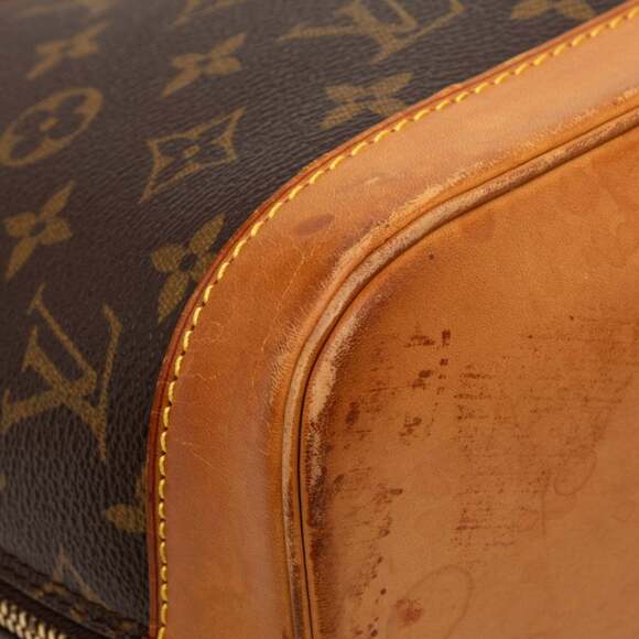 LOUIS VUITTON Authentic Brown Monogram Leather Alma PM Bag - Picture 4 of 8